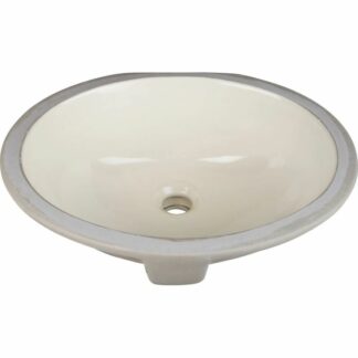 15-916 Oval Undermount Parchment Porcelain Bowl (1)