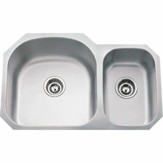 18 Gauge 7030 Stainless Steel Undermount Sink, larger left bowl