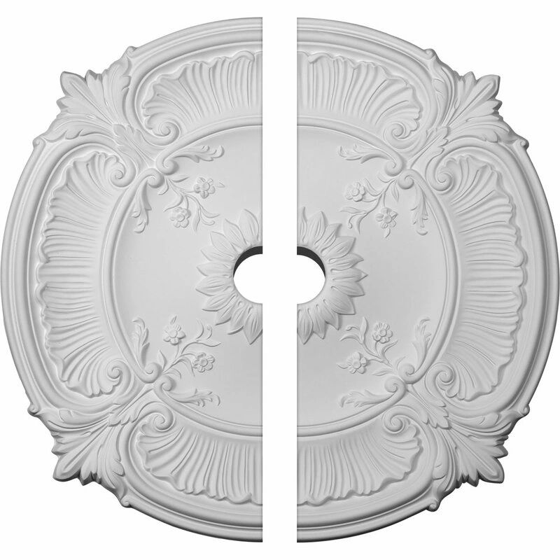30 18 ATTICA ACANTHUS LEAF CEILING MEDALLION, TWO PIECE (FITS CANOPIES UP TO 3 14-INCH )