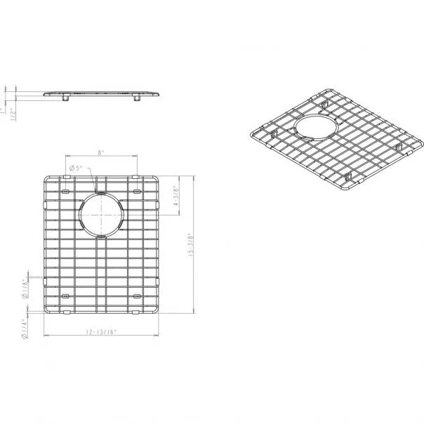 STAINLESS STEEL BOTTOM GRIDS FOR HANDMADE 5050 DOUBLE BOWL SINK (HMS250) (1)