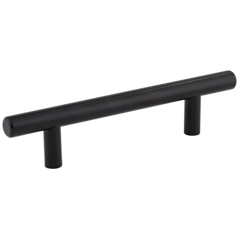 96 mm Center-to-Center Hollow Matte Black Stainless Steel Naples Cabinet Bar Pull