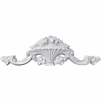 Flower Basket Center with Scrolls Onlay, 40-1/2"