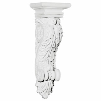 Acanthus Ribbon Corbel, 5 3/8"W x 4 1/8"D x 15 1/2"H