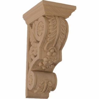 Floral Corbel, 3 3/4"W x 5 1/2"D x 9 1/2"H
