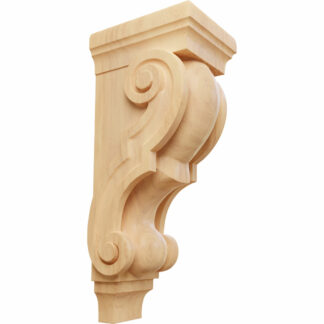 Traditional Wood Corbel, 6"W x 7 1/2"D x 18"H